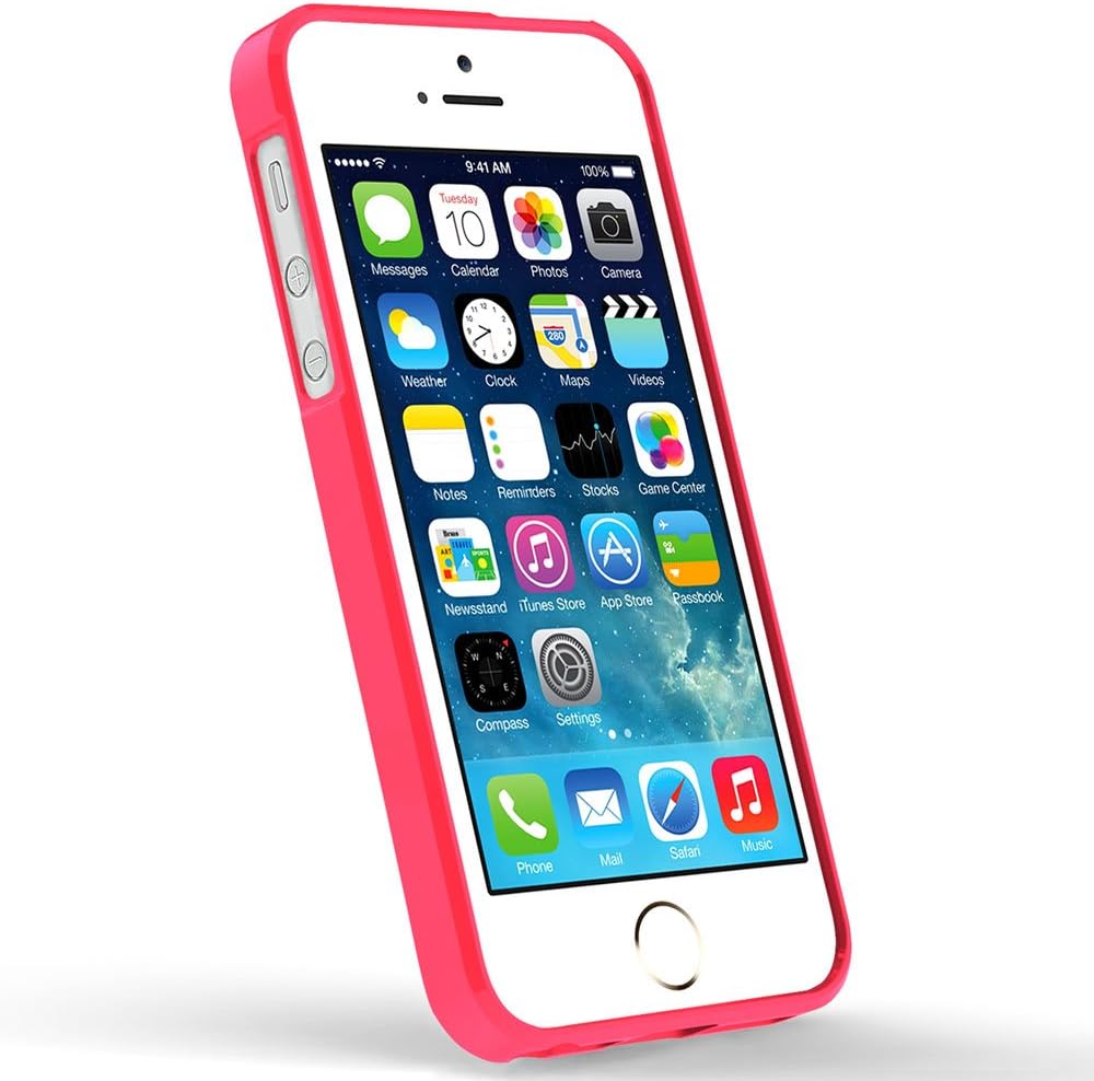 iPhone 5S Case, Caseology [Daybreak Series] Slim Fit Shock Absorbent Cover [Hot Pink] [Slip Resistant] for Apple iPhone 5S - Hot Pink