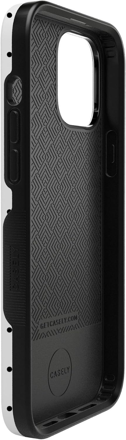 Casely iPhone 13 Pro Case | On the Dot | White Polka Dot | Bold Protective Design | Compatible with MagSafe