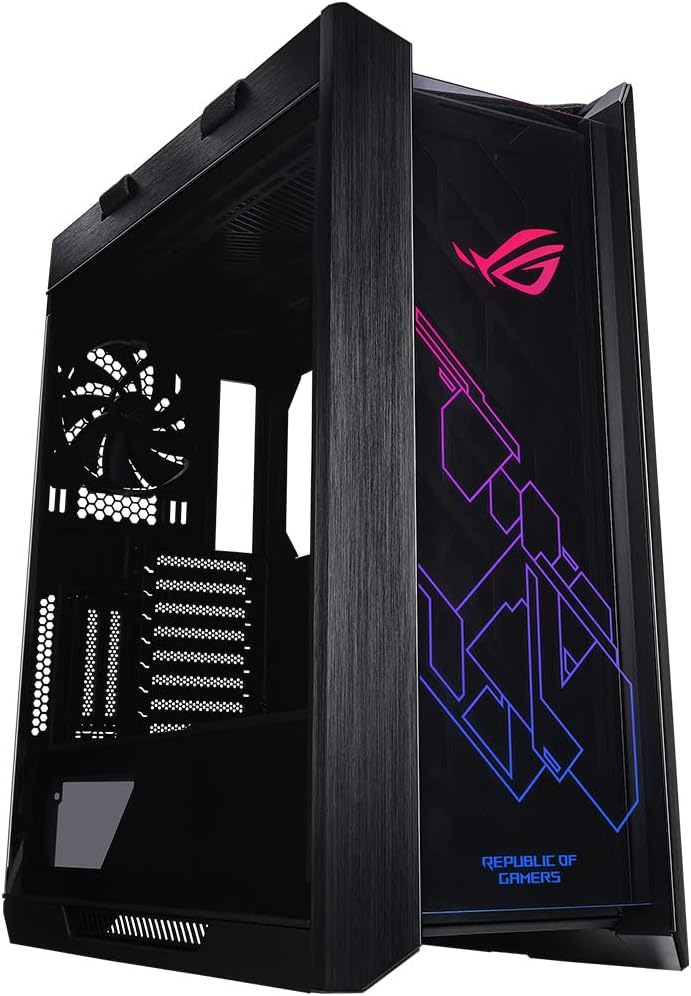 Asus ROG Strix Helios ATX Medium Gaming Case with Three Smoked Tempered Glass Panels and Refined Brushed Aluminium Construction, Aura Sync Technology