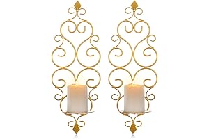 Gold Wall Candle Holders Set of 2 - Sziqiqi Candle Sconces