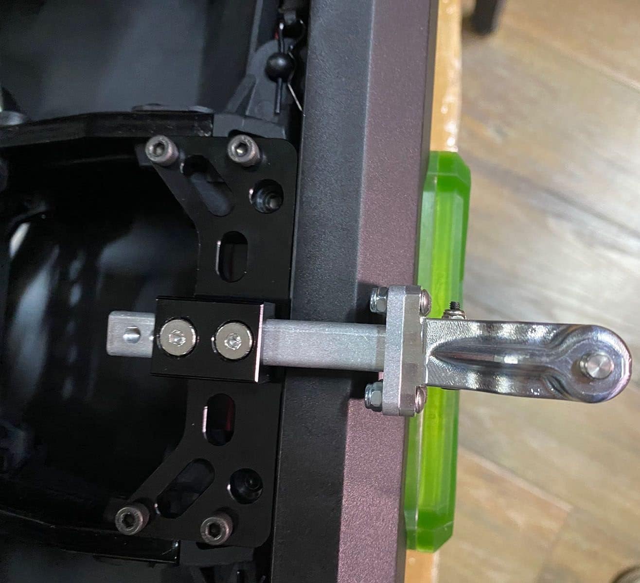 Axial SCX6 Aluminum Tow Hook Trailer Hitch Black