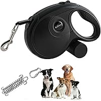 Vista 1 de 26 ft Retractable Dog Leash with Dispenser and 3 Pieces Poop Bags, Retractable Dog Leash for Small Medium Large Dogs up to 110lbs, Heavy Duty Design