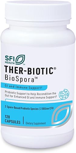 Miniatura 1 de Klaire Labs Biospora Probiotic - Bacillus Coagulans  Subtilis 2 mil millones de CFU para apoyo digestivo e inmunológico - Basado en suelo SBO y