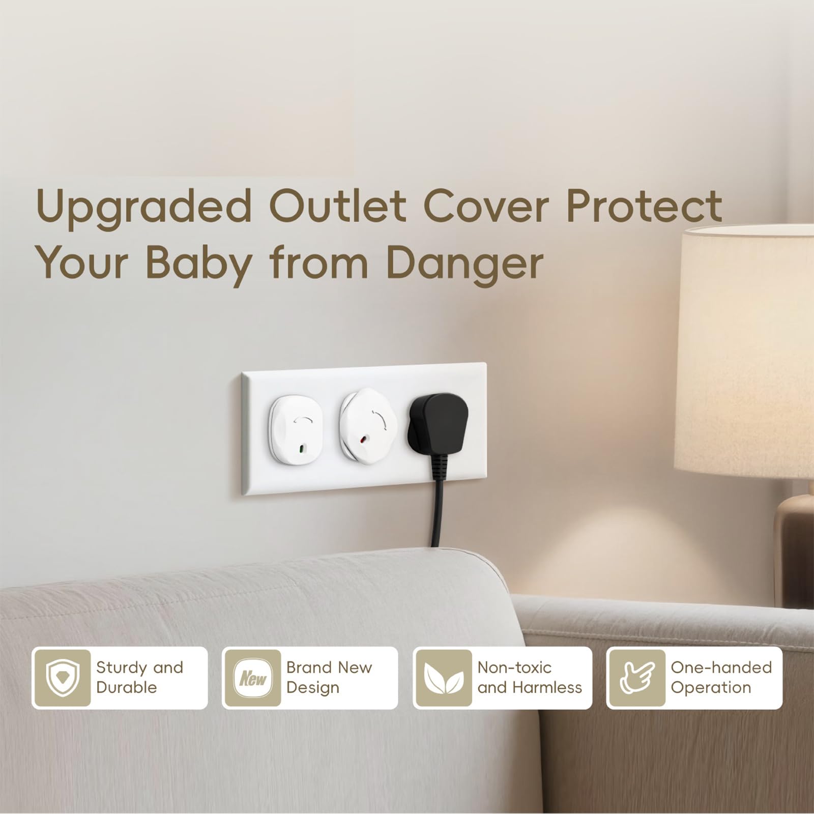 Copri Prese elettriche Sicurezza Blocca l ' Accesso incidenti Costruzione Lunga Durata per la Sicurezza Domestica Copri Prese a Prova Bambino