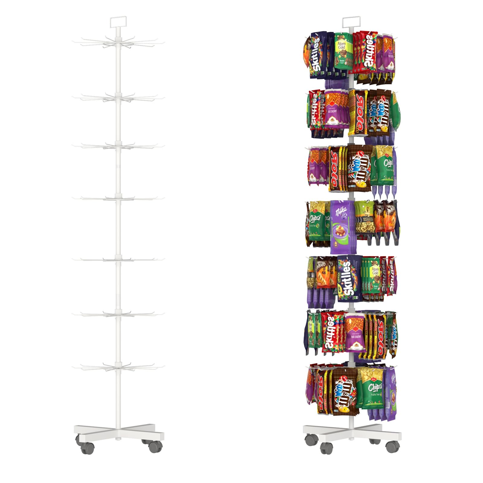 Spline Rack Stand Snapklik.com : YEOOE Retail Display Racks 7 Tier Spinning Display Stand ...