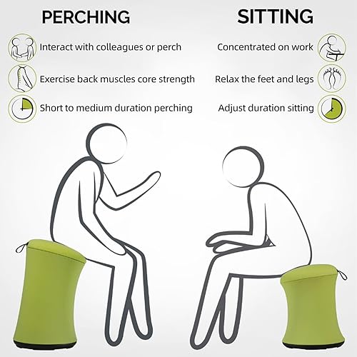 Miniatura 8 de Upaloop Taburete oscilante, taburete ergonómico que mejora la concentración, la postura y ayuda al TDAH, sentado activo con altura ajustable y base