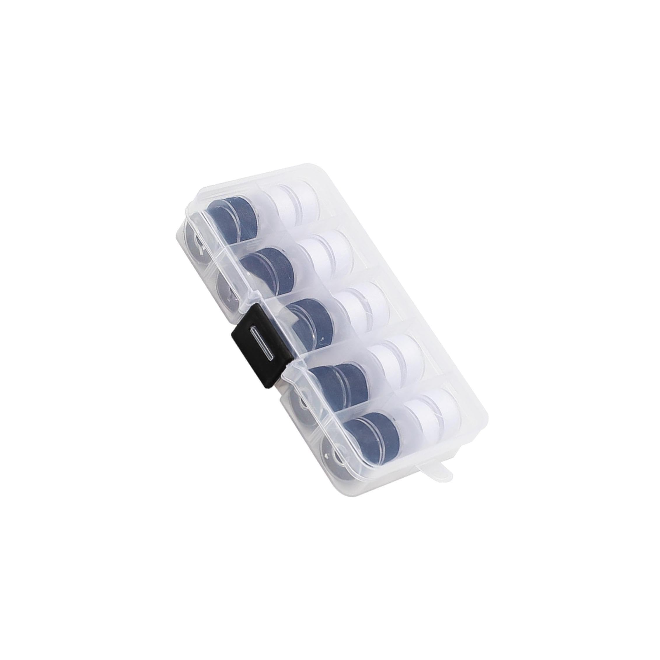 KIXZSAZ Sewing Thread Bobbin Set with Bobbin Box Easy to Bobbins DIY Craft Projects and Daily Sewing Easy to Thread and Hand Stitch Knitting Standard Size