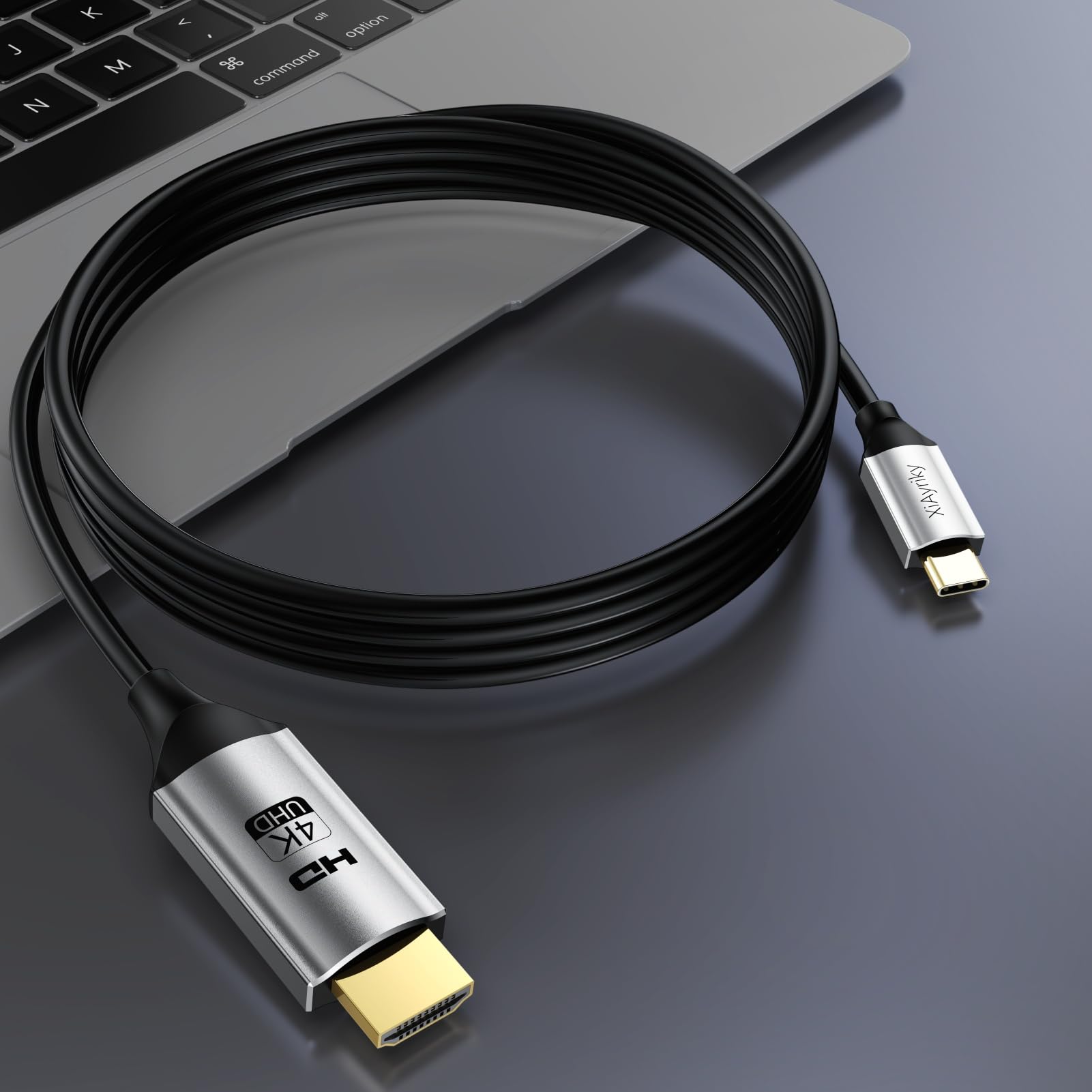 Confezione da 10 cavi da USB C a HDMI 2.0 da USB tipo C a HDMI 2.0 da 1,8 m, compatibile con Thunderbolt 3, ad alta velocità, in alluminio aggiornato, per MacBook Pro/Air, iPad Pro, Galaxy, Surface,