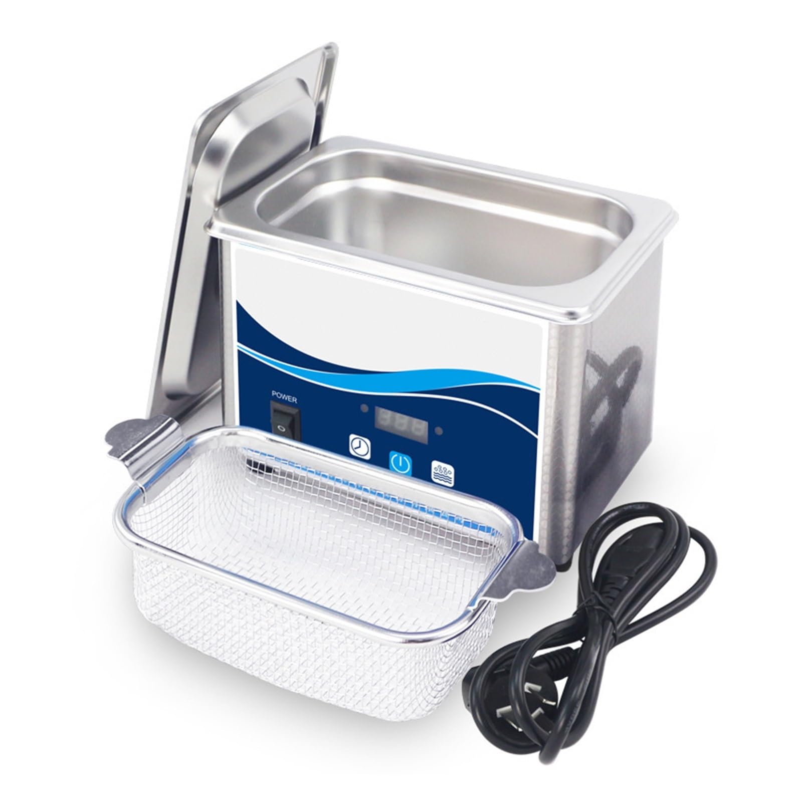 800ml 80W Myjka Ultradźwiękowa Pralka Ze Stali Nierdzewnej Okulary Zegarek Biżuteryjny Proteza Mini Fala Ultradźwiękowa Zbiornik Do Czyszczenia