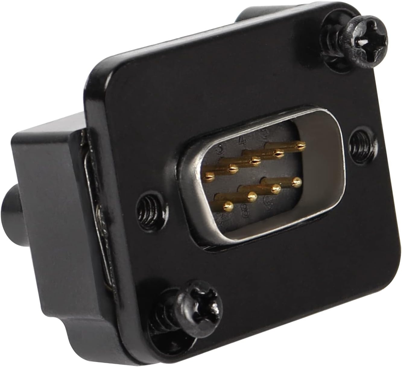 QIANRENON DB9 Panel Mount Straight Through Connector 9-pin RS232 Serial Male to Male Panel Mount Socket Converter Coupler, for Communication Network Video