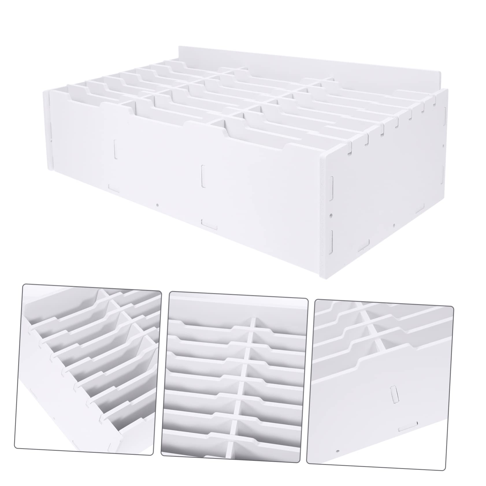 Caja de Almacenamiento de Múltiples Rejillas para Teléfono Celular Organizador de Escritorio Compartimentos Caja para Oficina Soporte para Teléfono Celular el Aula
