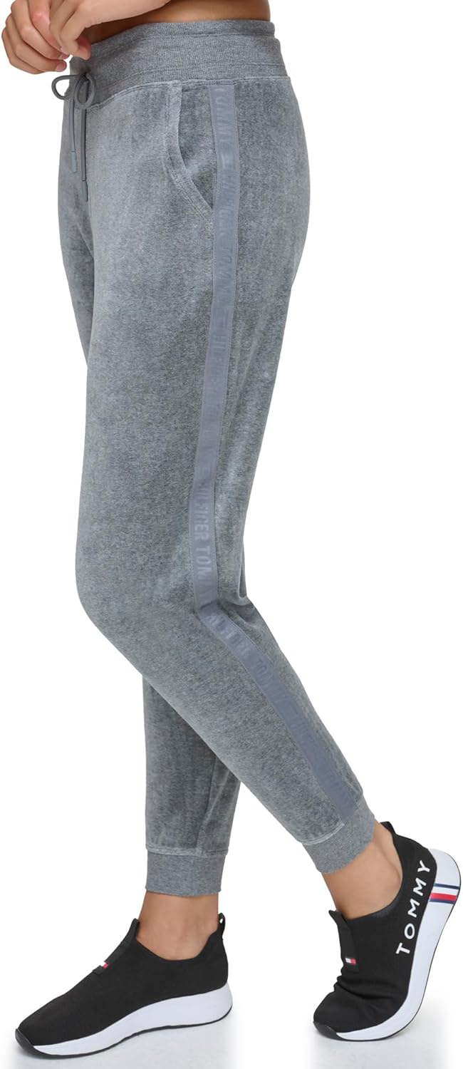 Tommy Hilfiger Women's Slim Fit Velour Jogger Pant - Image 4