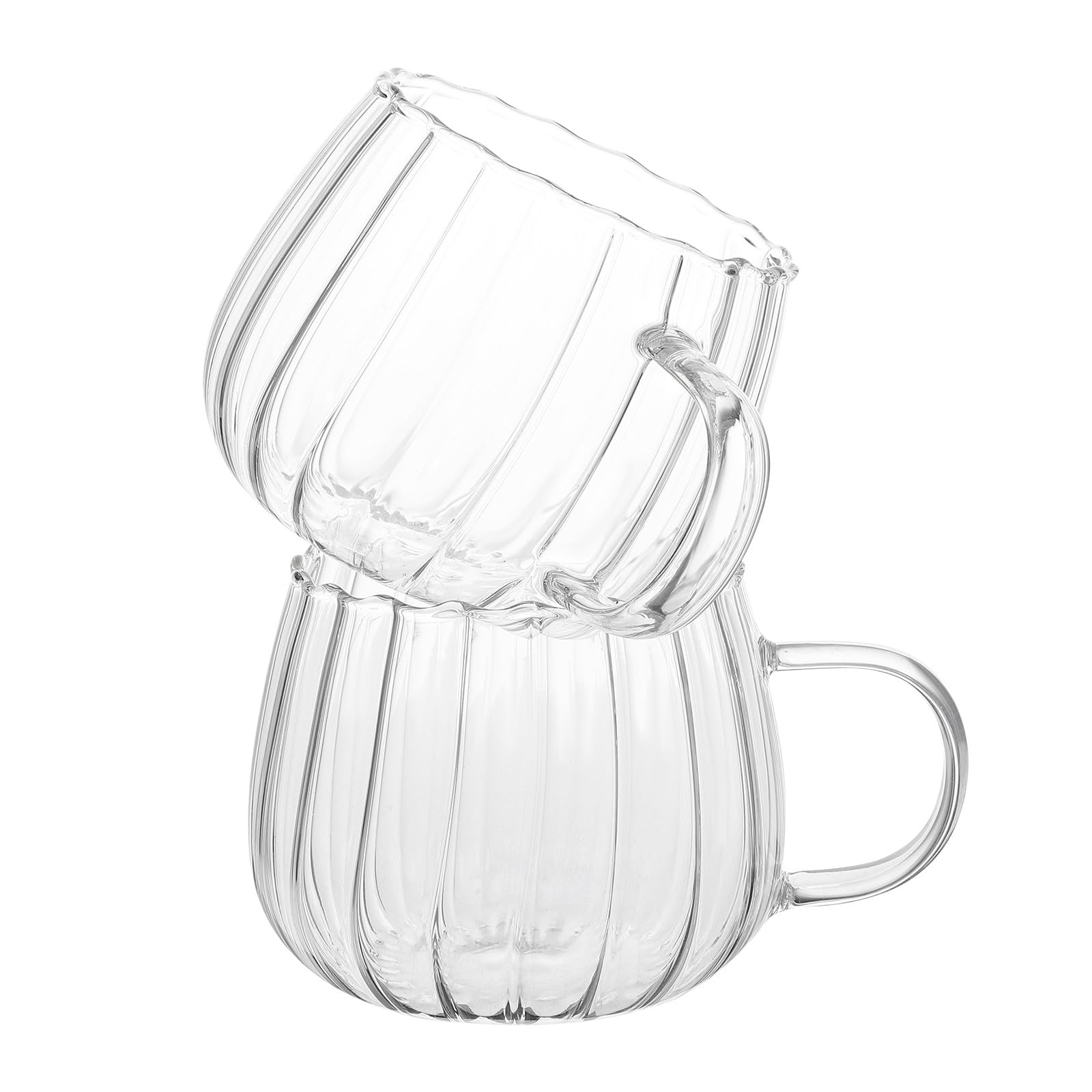 2piezas Vasos De Desayuno De Vidrio Transparente De Vaso De Agua Para Bebidas y Café Para Desayunos Casa o Oficina