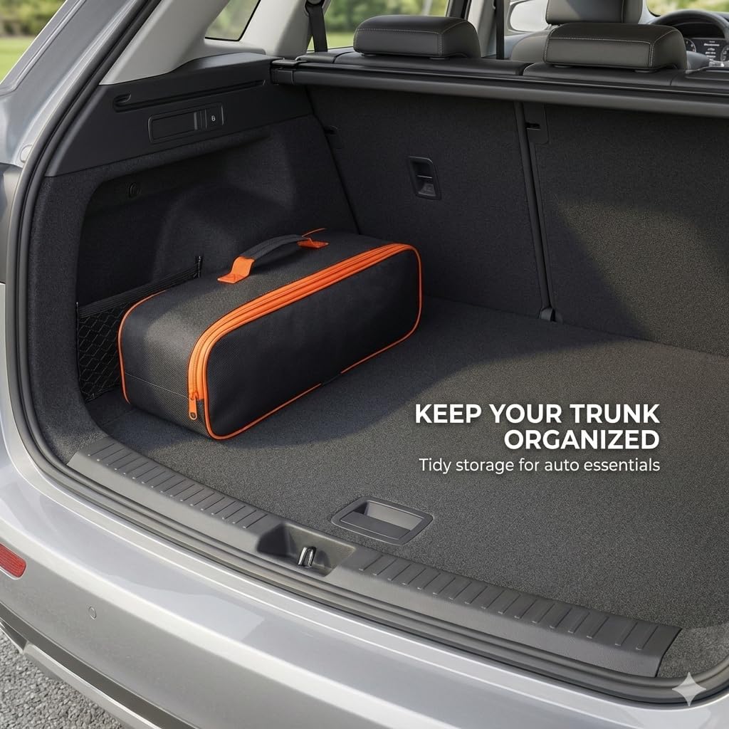 Veemoon Car Vacuum Cleaner Tool Bag Car Vacuum Storage Organizer Portable Small Handheld Tool Pouch Cordless Vacuum Case Zipper Warehouse Bag Multipurpose for Working and Travel (16.5 * 5.5 Inch)