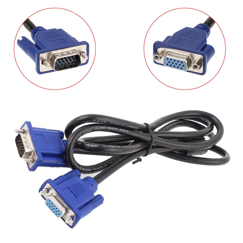 Vga Uzatma Kablosu Erkek/Dişi Vga Kablo 1.5 M