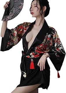 Women's Japanese Kimono Sexy Traditional Robe Lingerie Yukata Ladies Costumes Pajamas