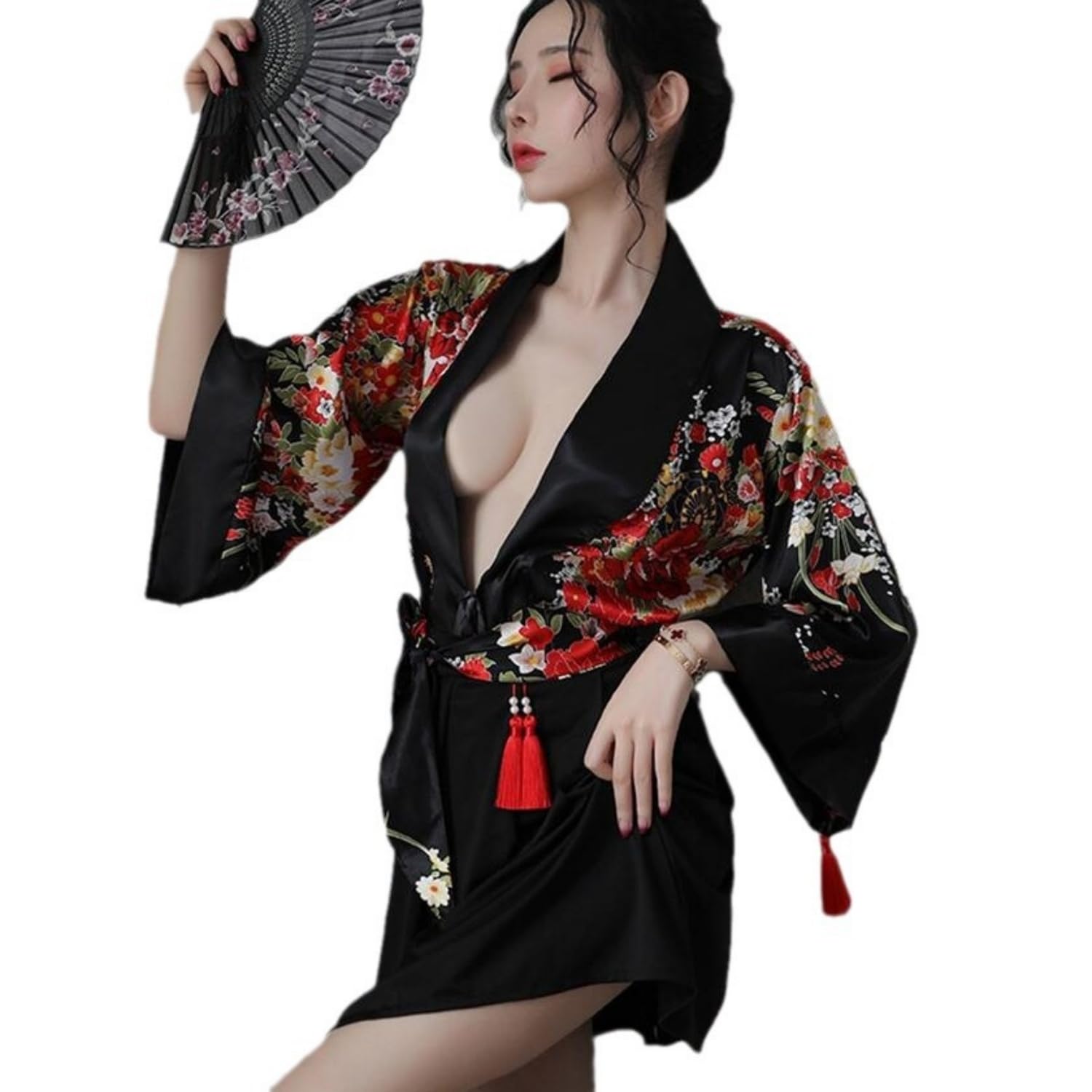 YEBAODUO Women's Japanese Kimono Sexy Traditional Robe Lingerie Yukata Ladies Costumes Pajamas