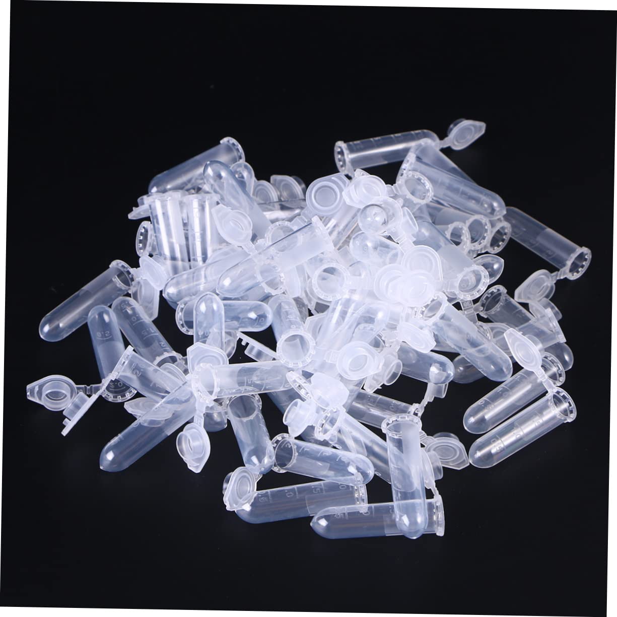 Mobestech Tubo de Centrífuga 2ml con Escala, Base Redonda y Tapa Flexible, Plástico Blanco, 1000 Piezas, Suministros de Laboratorio para Muestras