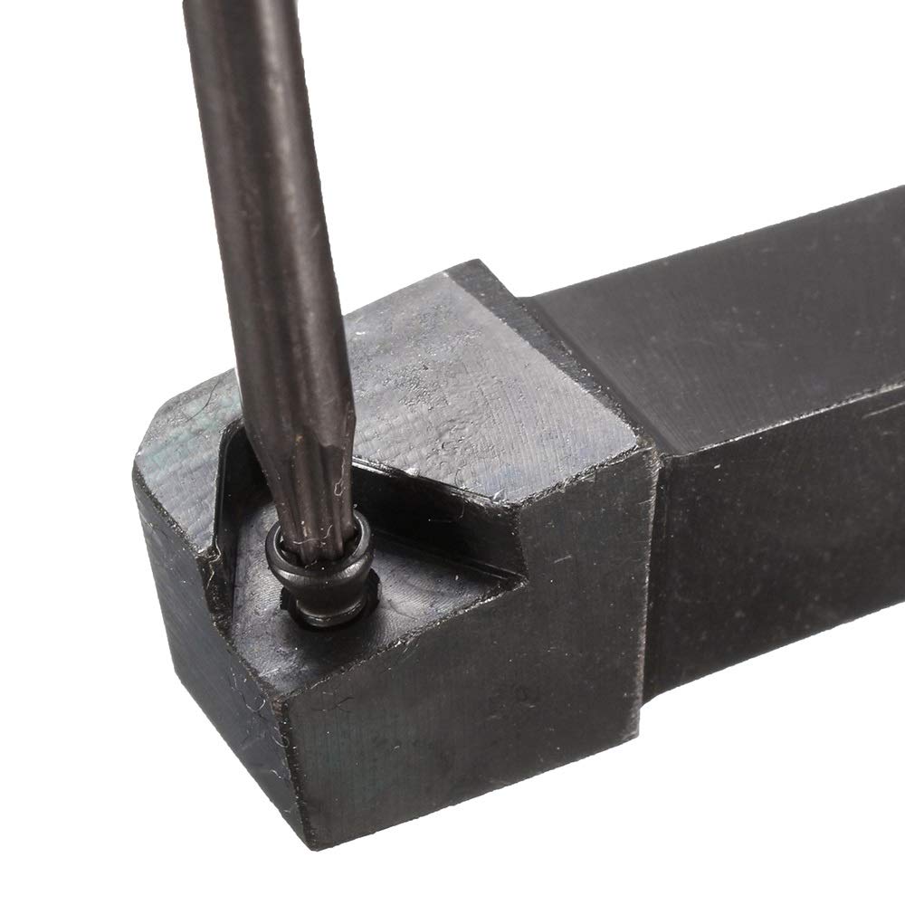 Torneado y ranurado de plaquitas metálicas para torno Torno interior Roscado Volviendo Porta-herramienta + 2pcs Inserciones de carburo + 2 Llaves Herramientas CNC SER1010H11 / SNR0010K11