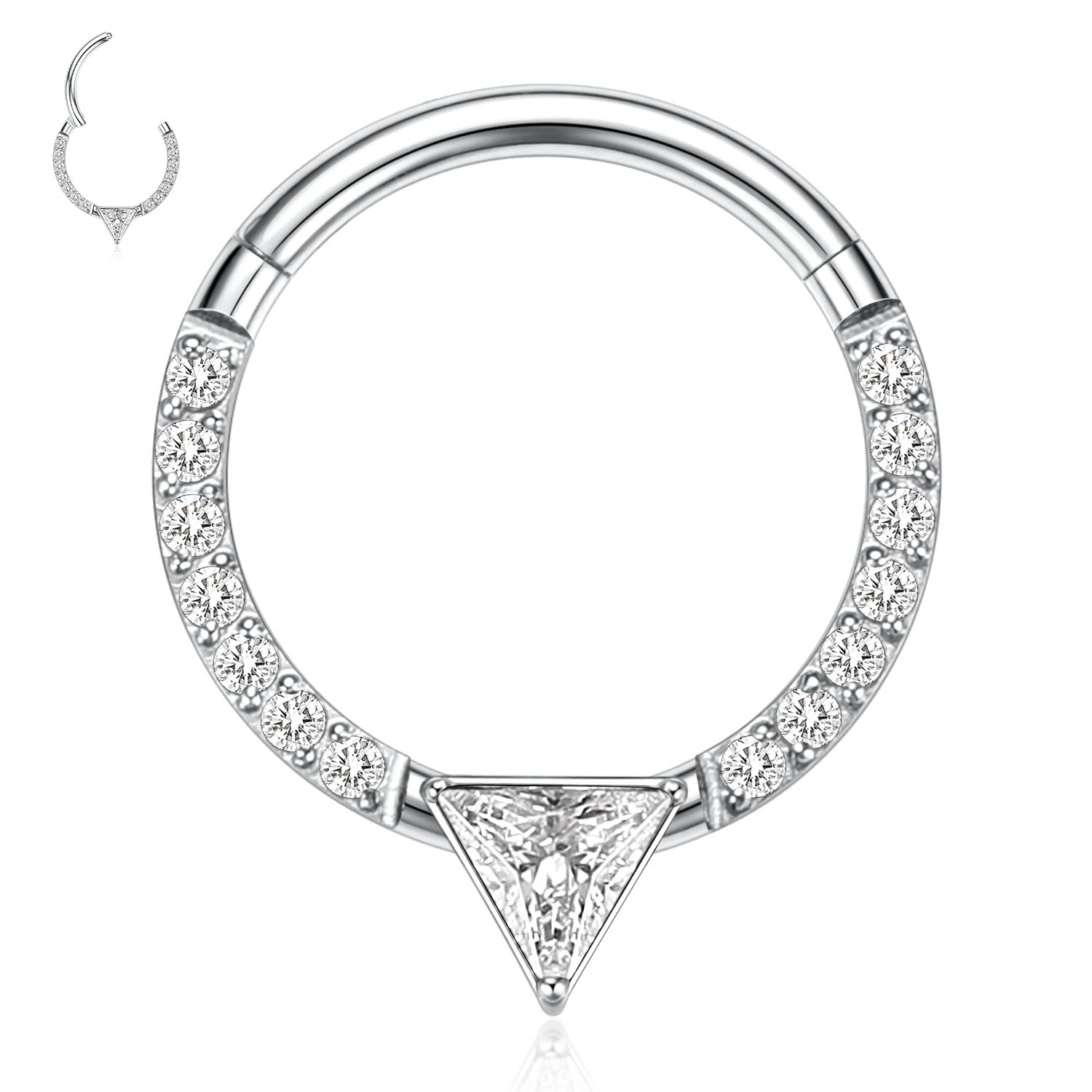 hengkaixuan Unique Animal Shape Septum Nose Ring Septum Jewellery 16G Daith Earrings Surgical Steel Nose Hoop Septum Clicker Conch Piercing Jewellery Rook Helix Tragus Cartilage Lobe Hoop Earring — view 30