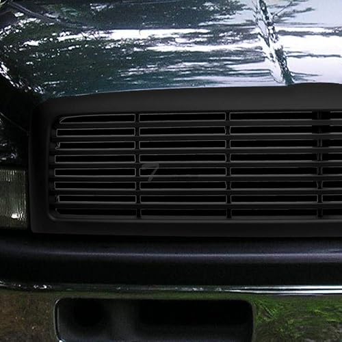 Miniatura 8 de HS Power Rejilla de parachoques delantero compatible con Dodge Ram 1500 2013-2018 negro mate malla de panal delantero parrilla parachoques capó