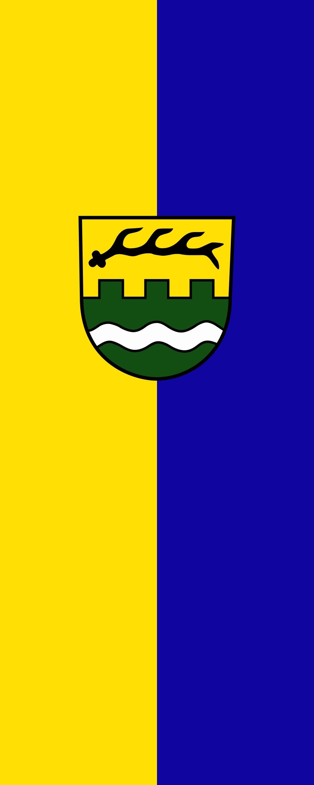 Drapeau Rudersberg portrait 300x120cm pour pavoisement extérieur