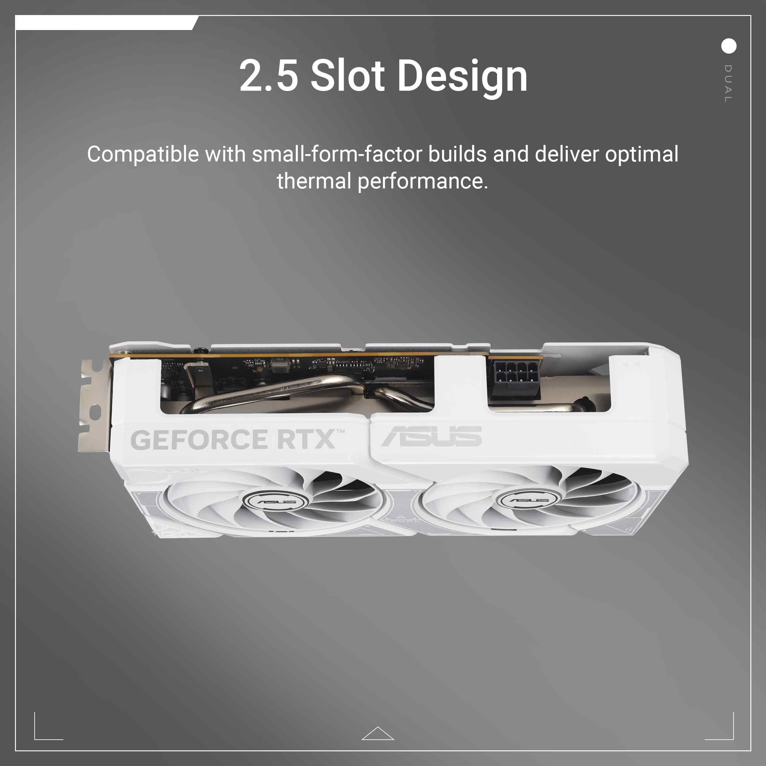 ASUS Dual GeForce RTX 5060 Carte Graphique GDDR7 White OC Edition Gaming, PCIE 5.0, HDMI 2.1b, DisplayPort 2.1b, Blanc