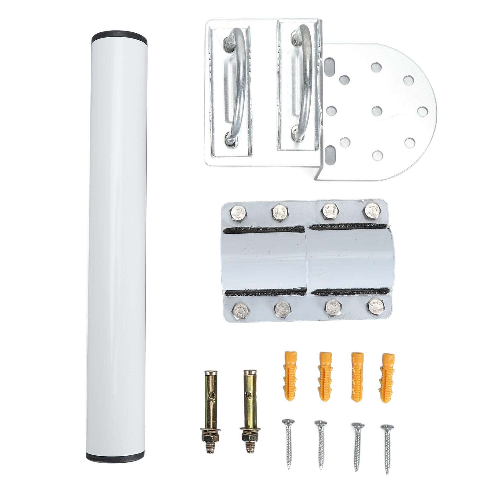 Supporto da Tetto , Supporto da Palo in Acciaio Regolabile Resistente Alle Intemperie da 3 Mm, da Parete con compatibilità Universale per Parabola Rettangolare V2