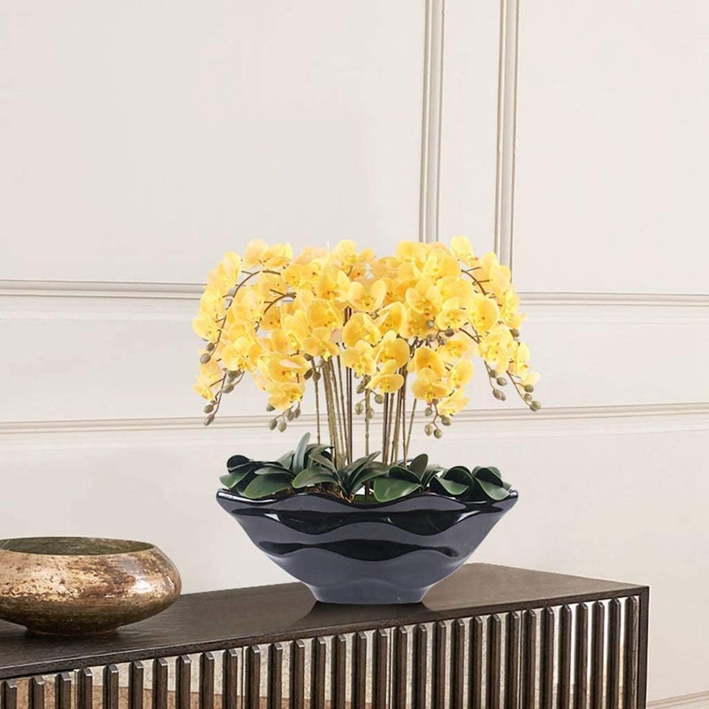Amazon.co.jp: 人工胡蝶蘭 65cm 造花 花瓶付き 鉢植え フェイク