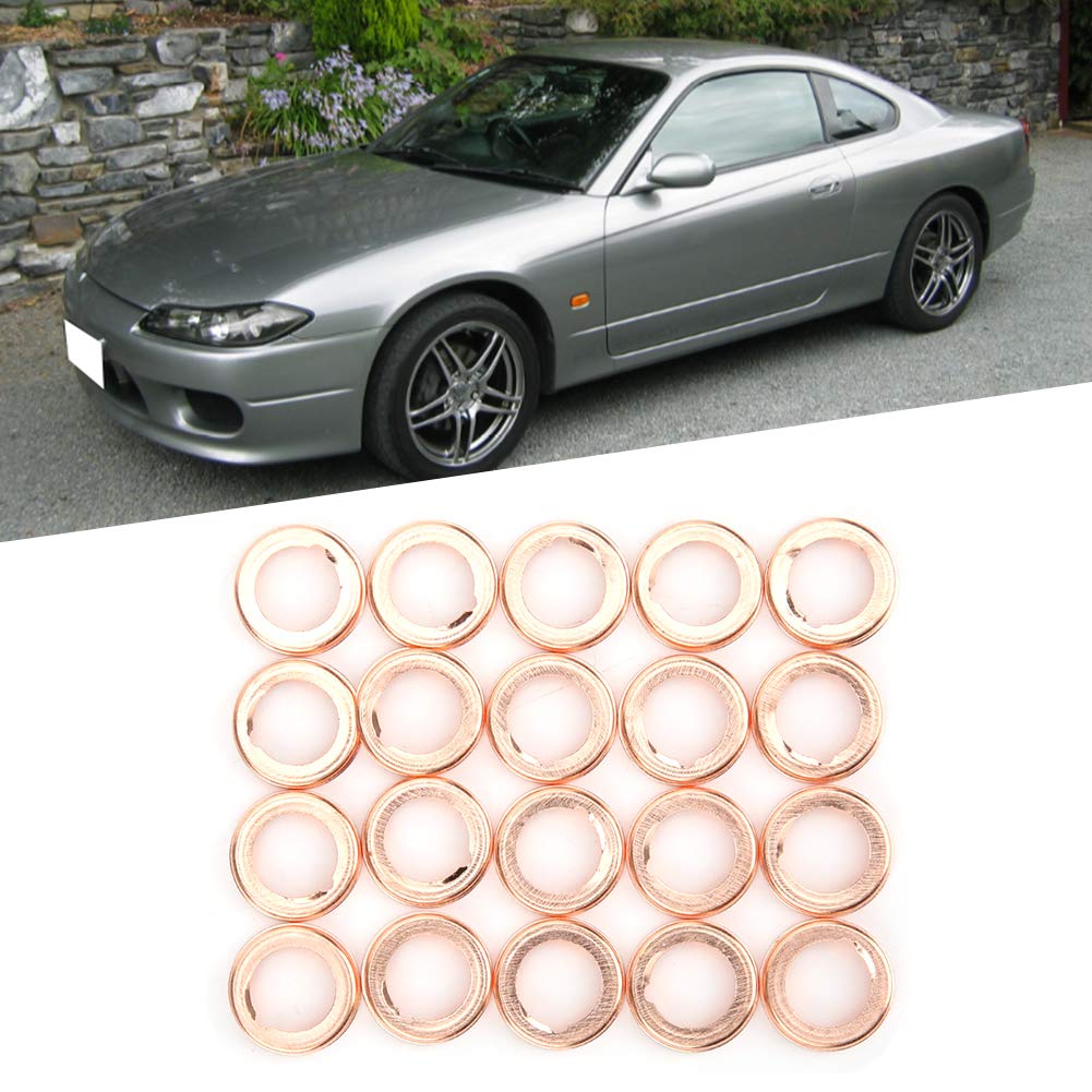 RARAYC 20 Stück 11026-JA00A Ölablassschraube Crush Unterlegscheibe für Nissan Infiniti | Reines Kupfer, 17,6 mm Außendurchmesser x 11,1 mm ID x 3,4 mm, passend für Nissan Frontier Kicks Titan RARAYC 20 Stück 11026-JA00A Ölablassschraube Crush Unterlegscheibe für Nissan Infiniti | Reines Kupfer, 17,6 mm Außendurchmesser x 11,1 mm ID x 3,4 mm, passend für Nissan Frontier Kicks Titan