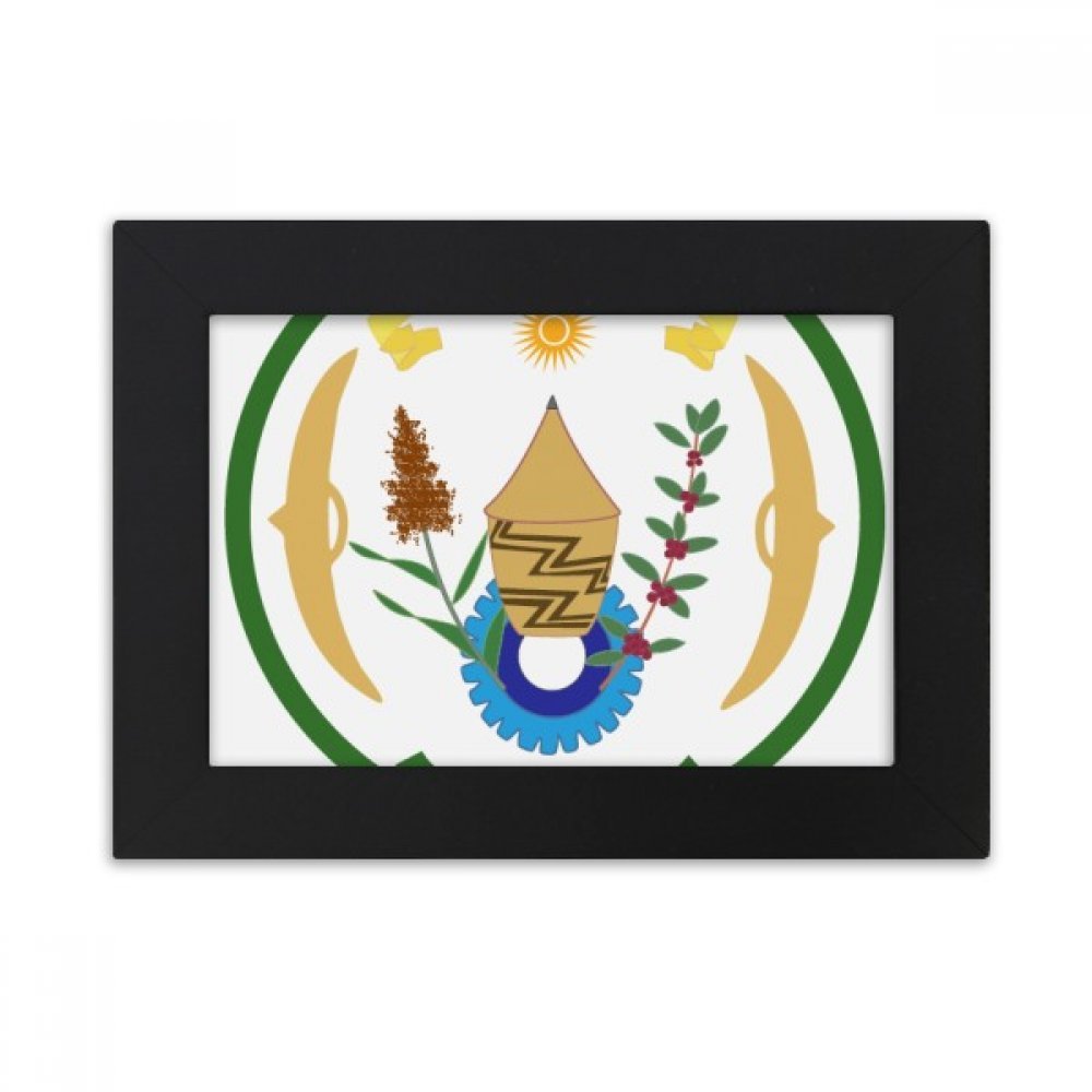 Cadre photo noir bureau Afrique motif peinture Rwanda 4x6 pouces