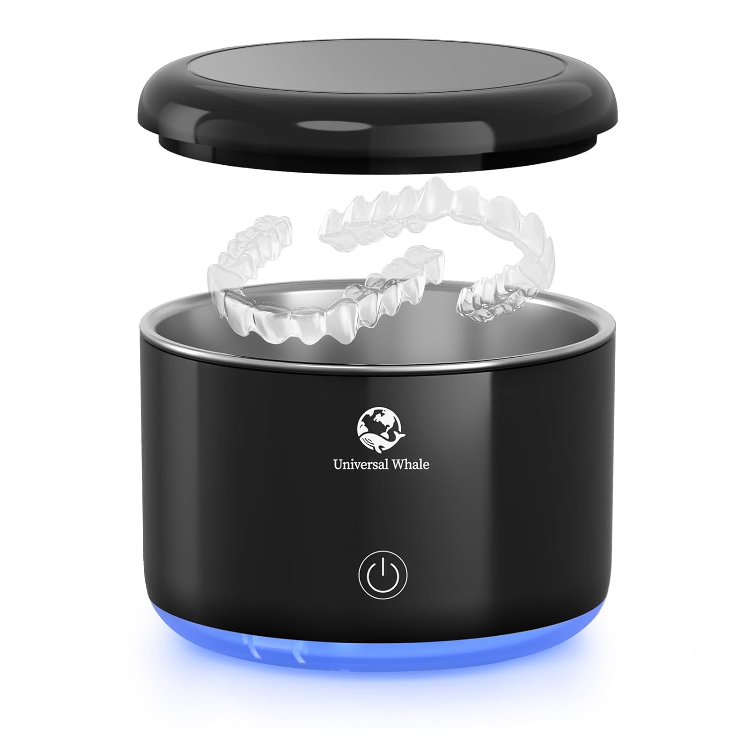 Ultrasonic Pod Black: Limpeza Eficiente para Retentores, Dentaduras, Protetores Bucais e Joias