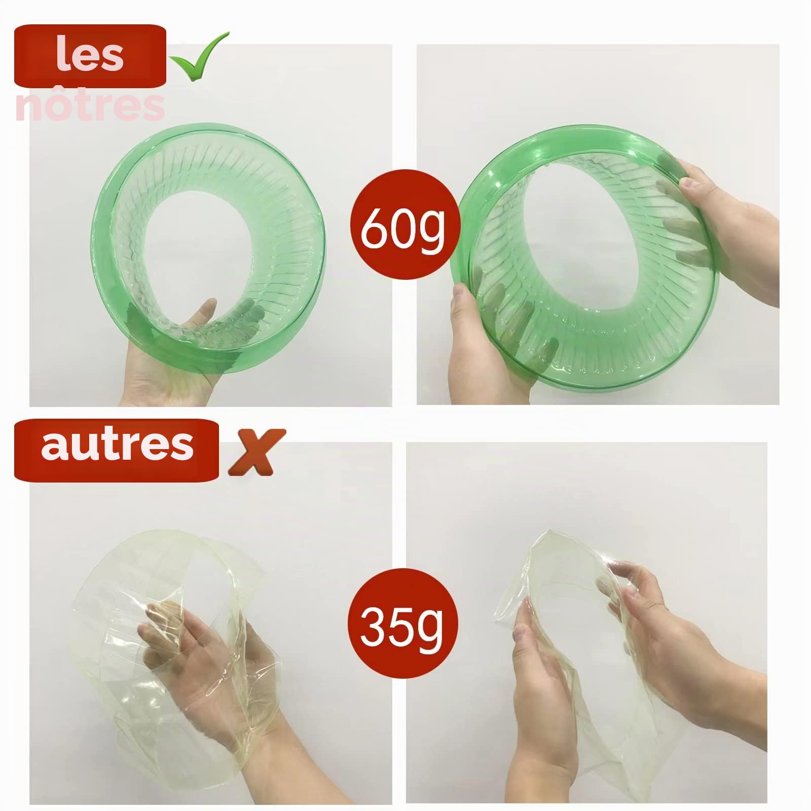 【12 Pièces】Protection Anti-escargots, Protections Anti-limaces, Protection Contre les Escargots, pour vos Plants de Salades et Choux - Protège Les Plantes Contre Les Animaux, Ø 24 cm (12 Pièces)