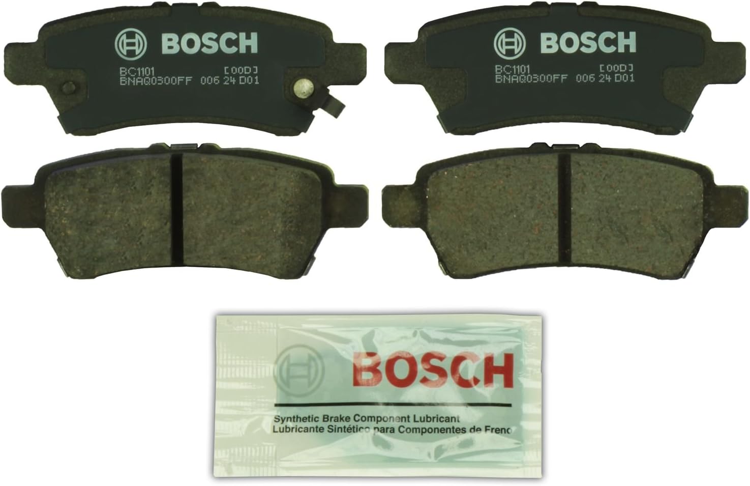 BOSCH BC1101 QuietCast Premium Ceramic Disc Brake Pad Set - Compatible with Select Nissan Pathfinder; REAR