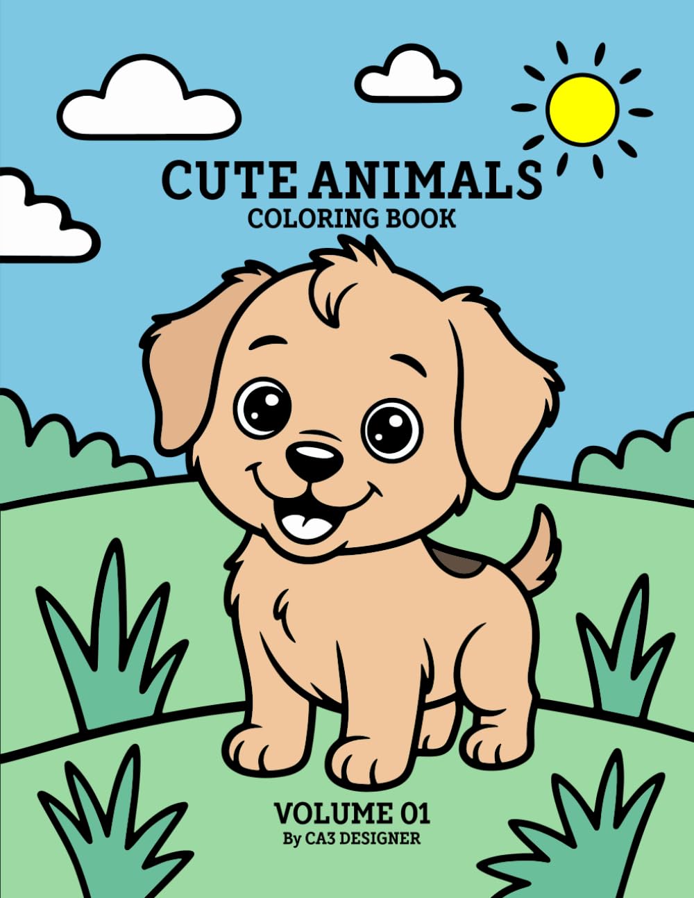 Cute Animals: Coloring Book – Volume 1