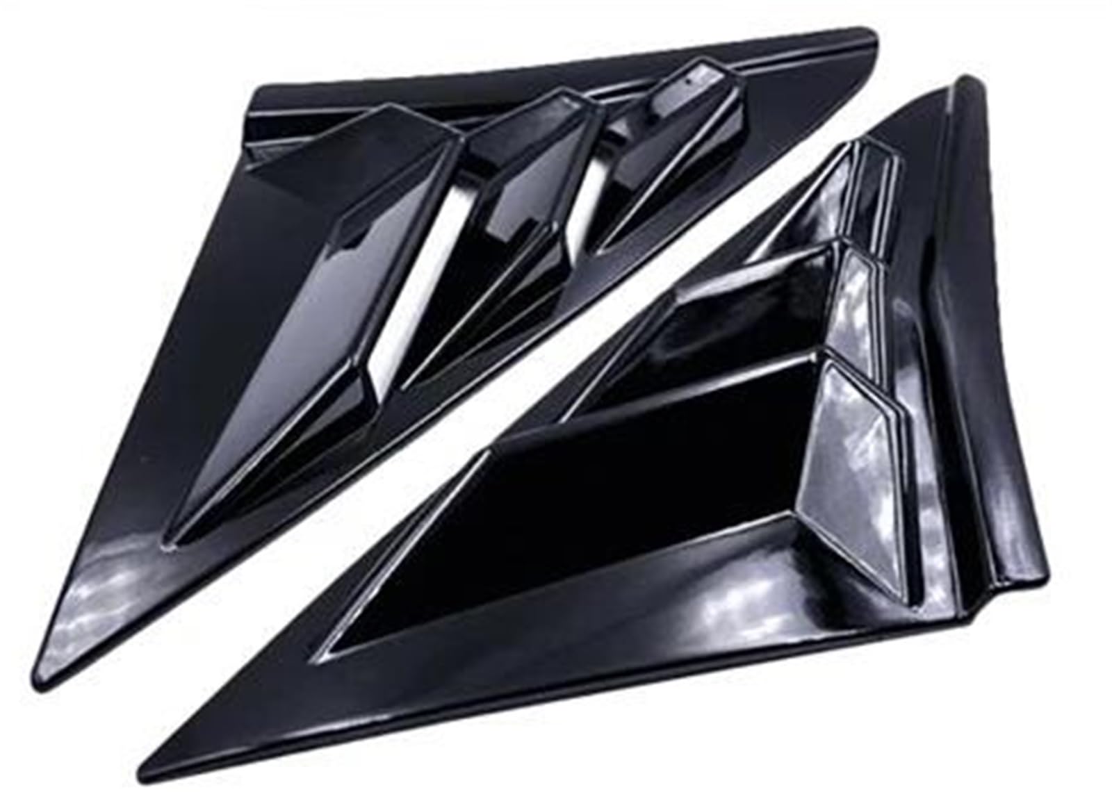 HGPVPKZAZD Car Rear Window Spoiler Tail Wing For Civic For Type R Hatchback 2020 2021 Rear Quarter Panel Window Side Louvers Vent Decal Cover Rear Window Side Splitter Wing(Glossy Black)