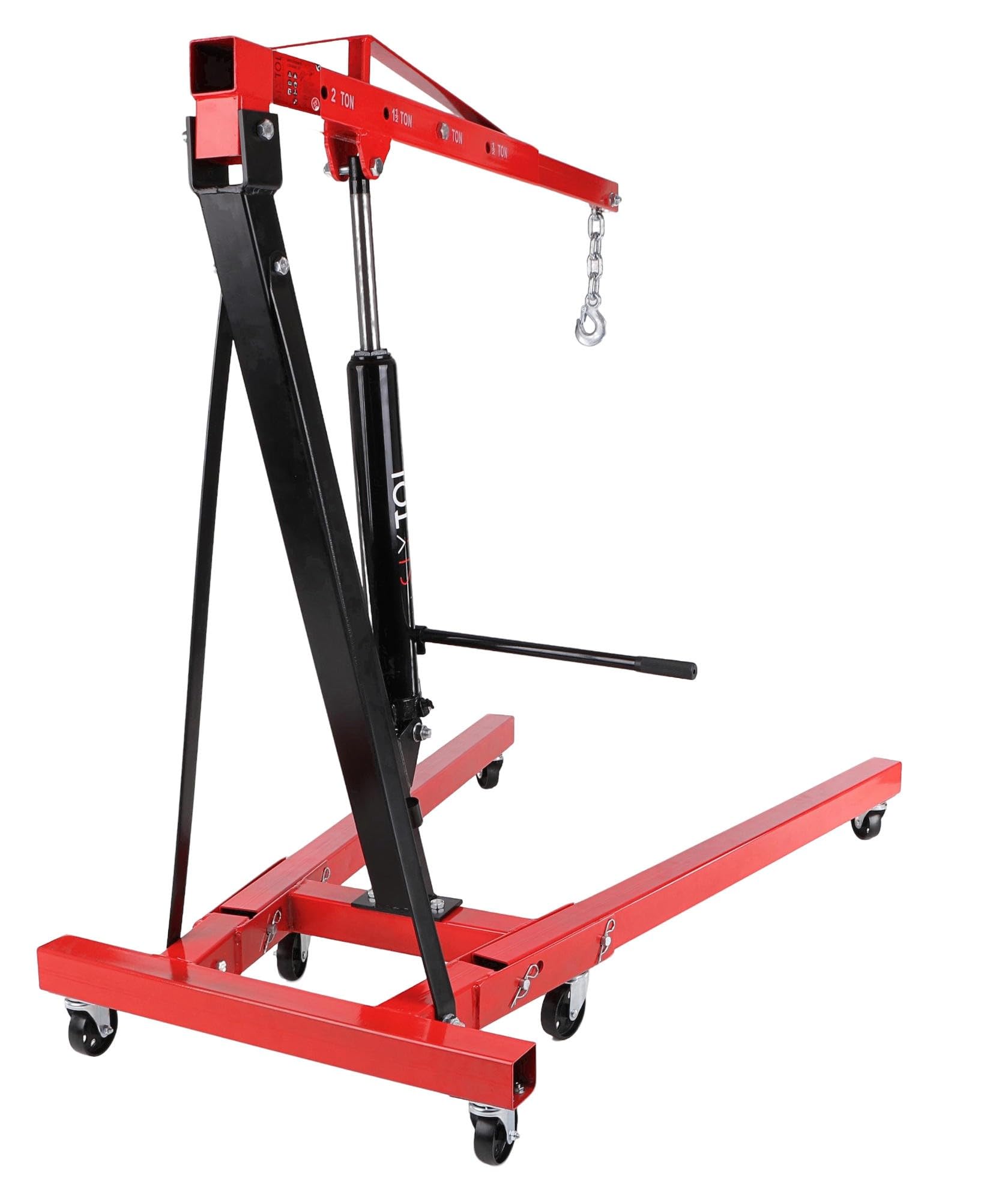 Mechanic Crane 2T | Hydraulischer Werkstattkran | 2 Tonnen Tragkraft | Faltbar, mobil, 2300 mm Hubhöhe