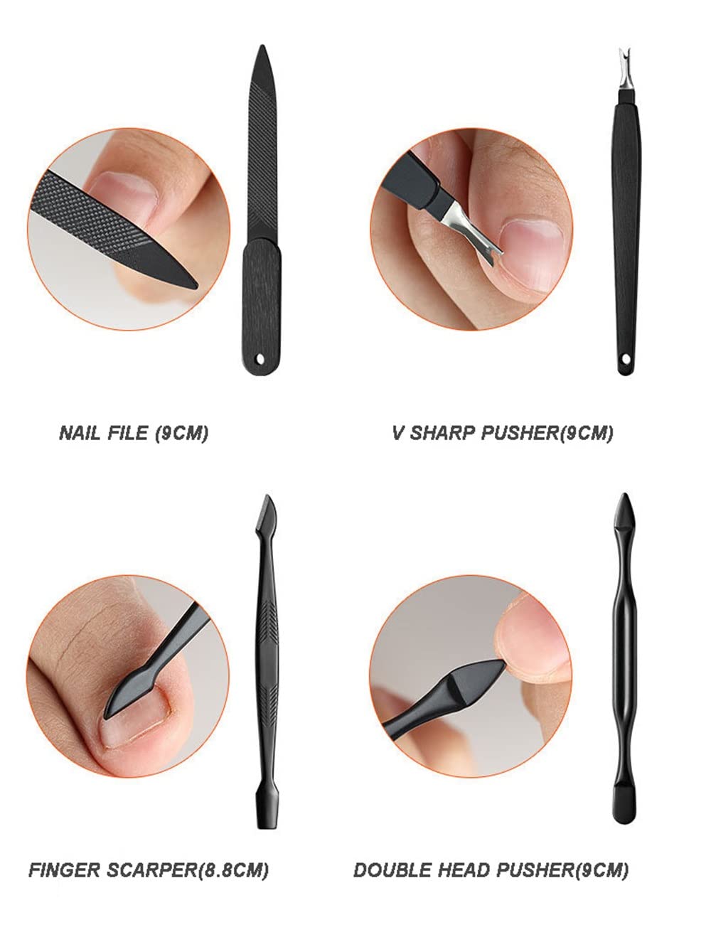 Obcinacz do paznokci, zestaw do manicure, profesjonalny obcinacz do paznokci i pedicure, z nożyczkami i trymerem, 16-częściowy zestaw do pielęgnacji paznokci