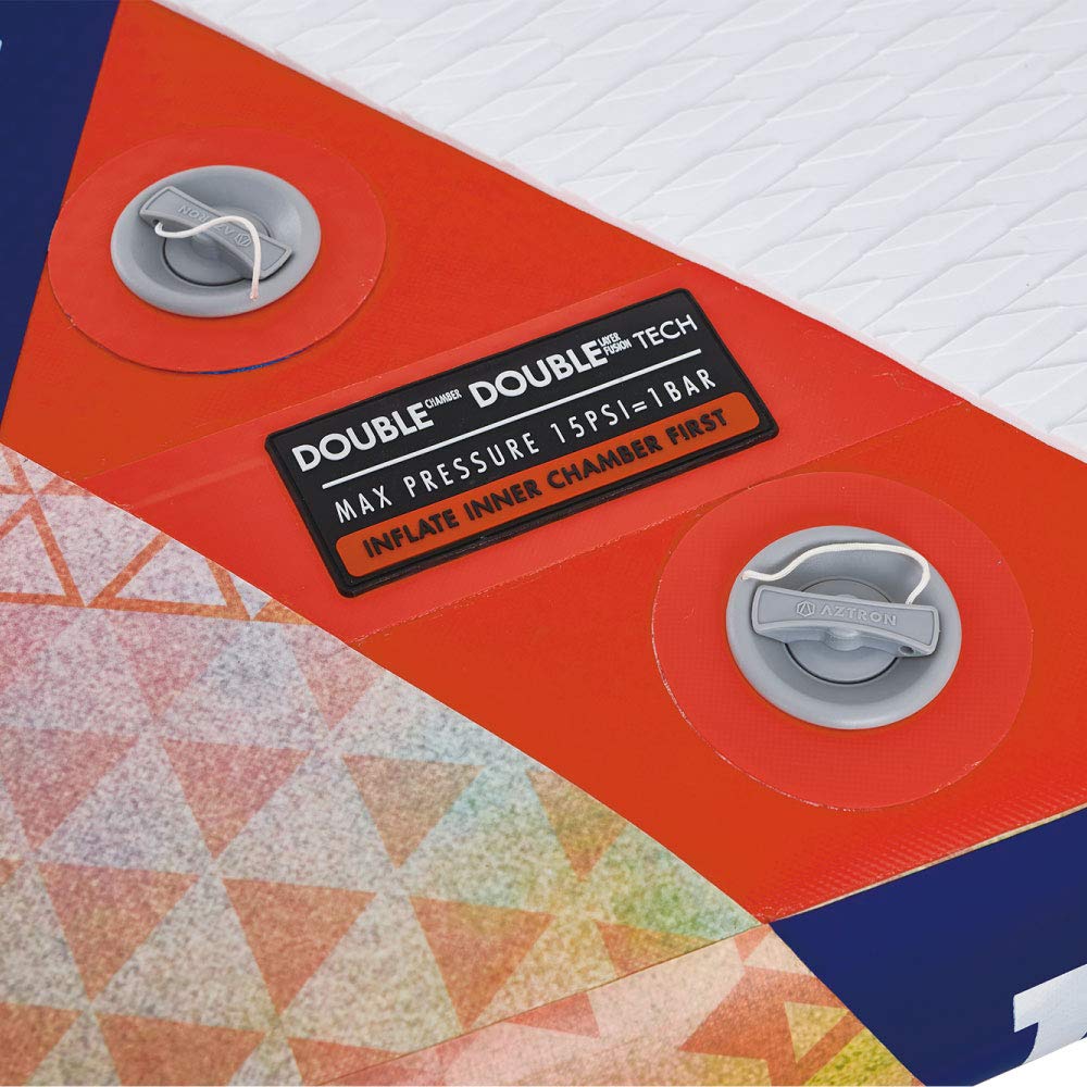 Aztron Soleil Xtreme Touring, Sup Gonflable/Planche à Voile Unisexe Adulte, Rouge/Orange/CUCLAMINE, 366X81X15
