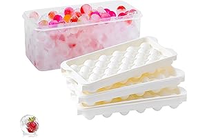 Fiewmay Round Ice Ball Maker 3 Pack - White