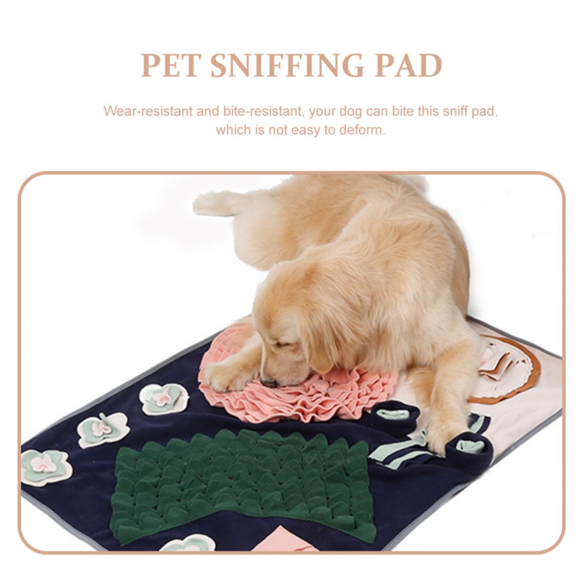 Hundeschnüffelmatte Große Futtersuchmatte aus Polar Fleece für Hunde | Futterversteckmatte, Training und Beschäftigung, Wear Resistant, Komfortabel