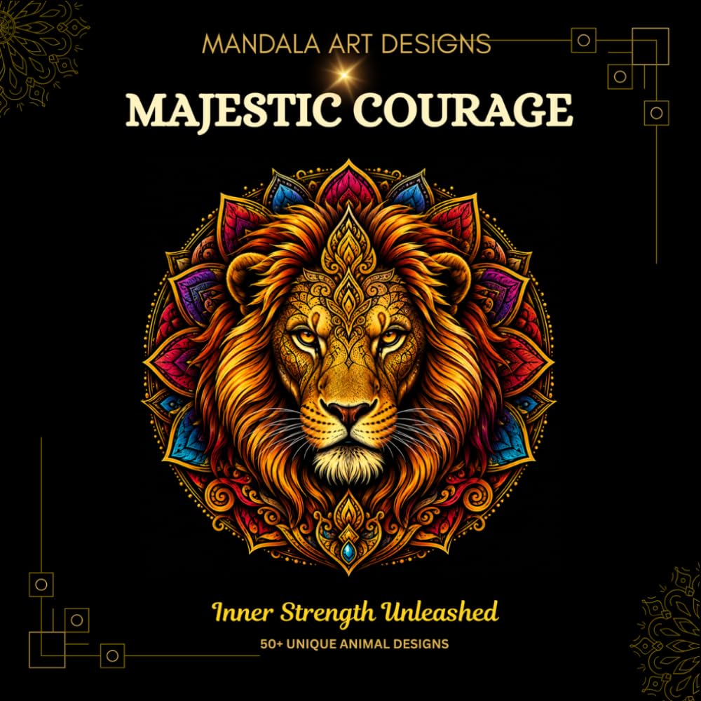 majestic courage mandala art designs