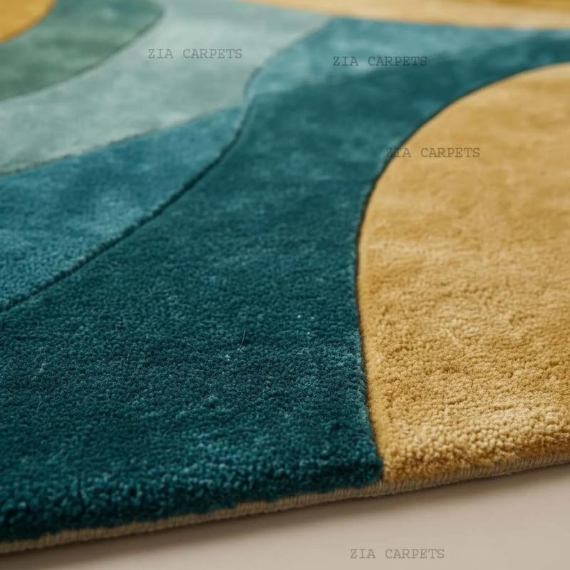 Image of zia carpets Hand Tufted Woollen Modern Collection Bedroom & Living Room Carpet Size 10 X 12 Feet