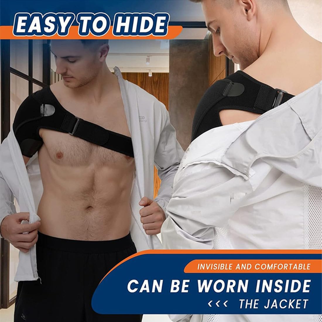 Supporto Per Spalla Regolabile In Neoprene - Tutore Per Cuffia Dei Rotatori Con Cuscinetto A Pressione - Uomo E Donna, Destra E Sinistra