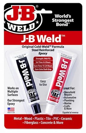 J-B Weld 8265-S 24 Pack Original Steel مقوى Epoxy Twin Pack ، رمادي داكن   