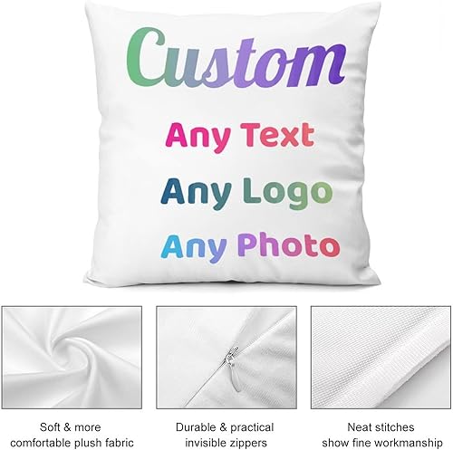 Miniatura 6 de Fundas de almohada personalizadas con fotos de 16 x 16 pulgadas, funda de almohada personalizada con foto de boda y logotipo de empresa, funda de