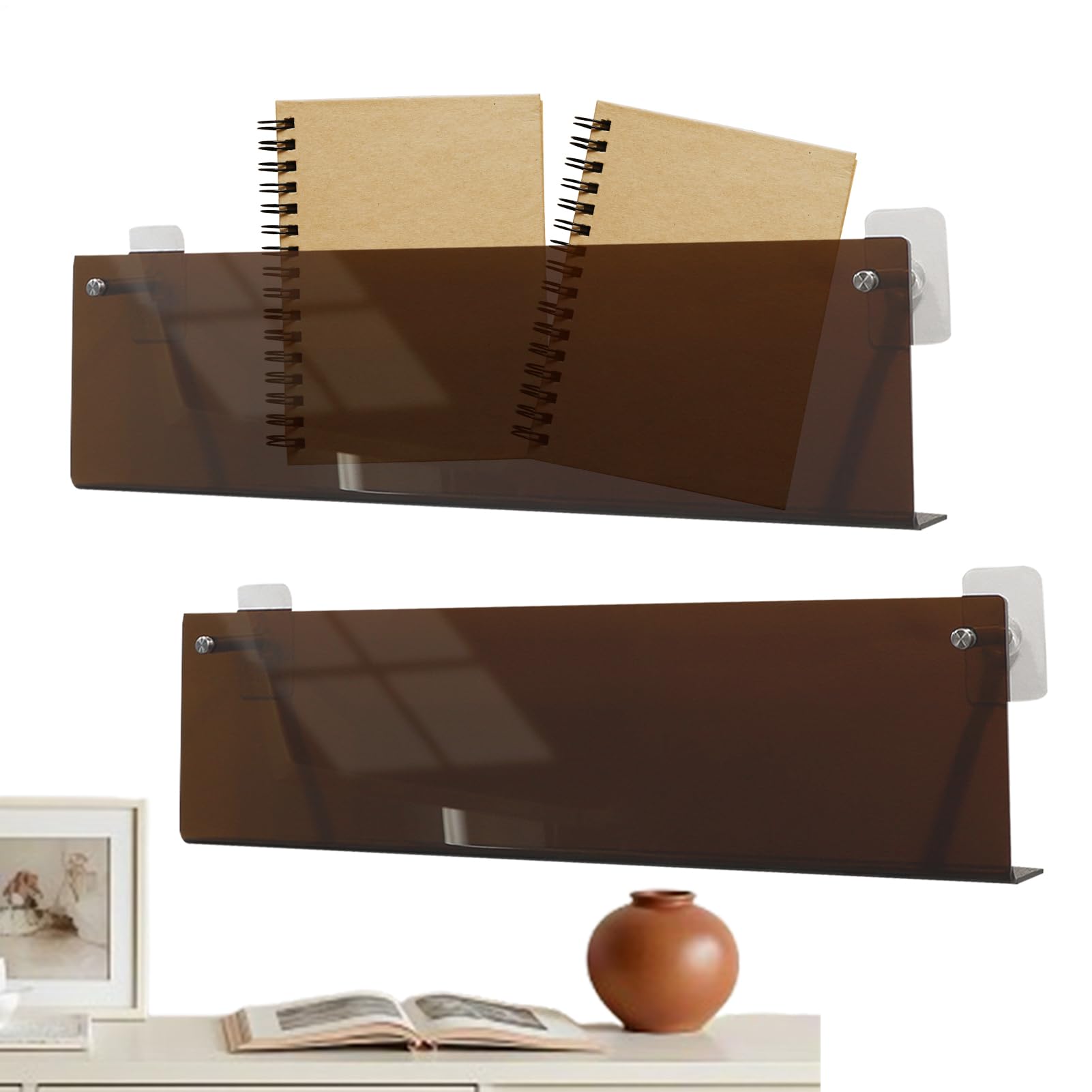 Soporte de disco de pared estante acrílico transparente multifuncional