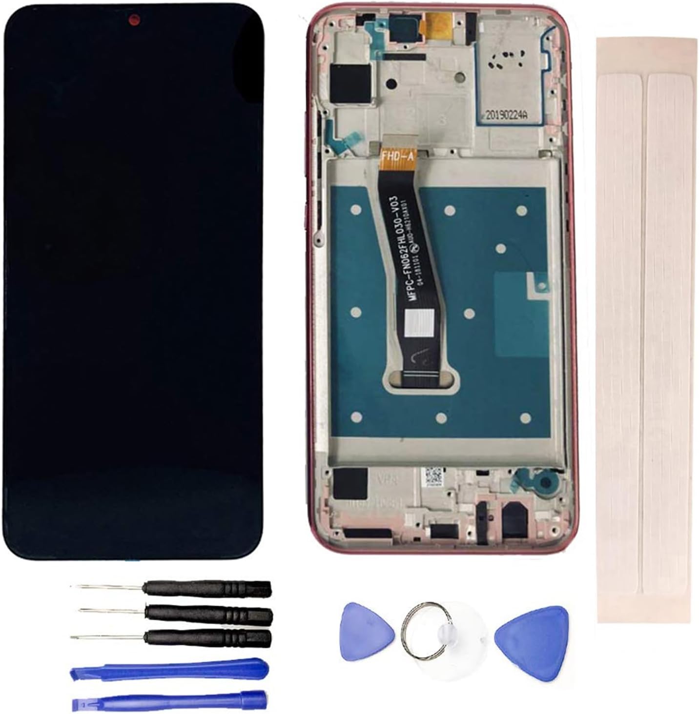 LCD Display & Replacement Touch Screen Digitizer Assembly with Free Tools for Hua-wei ho-nor 20i HRY-LX1T LX2 LX1 HRY-AL00 TL00 AL00T / ho-nor 10 Lite with Red Frame