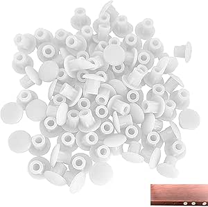 Enkotrade 12 stuks afdekstoppen in wit | 12x3 | boorgat 3 mm, buisafdekking van hoogwaardig polyethyleen, kunststof doppen, afdekkap, stop, blindstop, afsluitdop