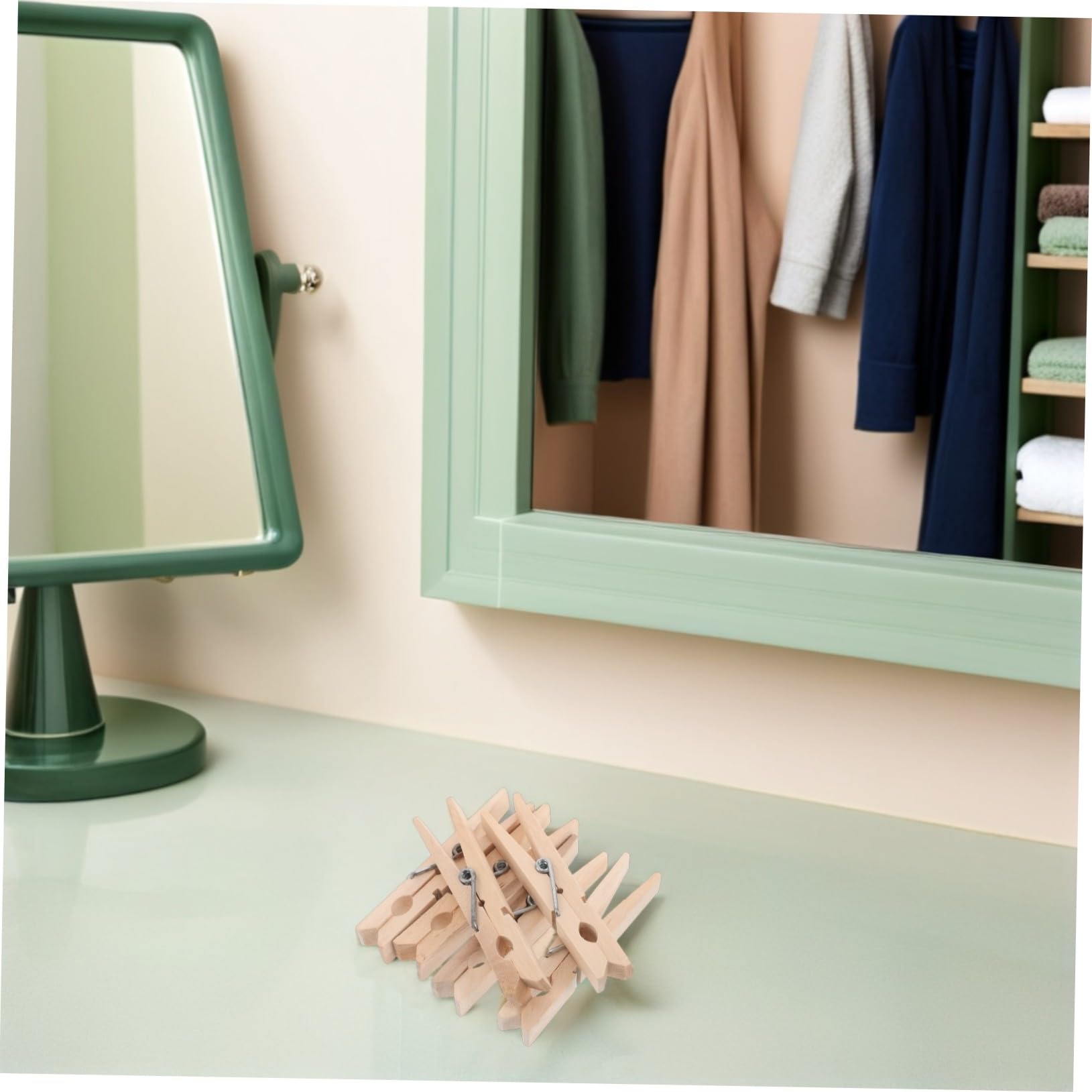 iplusmile 70pezzi Mollette in Legno per Bucato Non Verniciate Antivento per Abiti e Quadri per Stendere i Panni e Lavori Artigianali